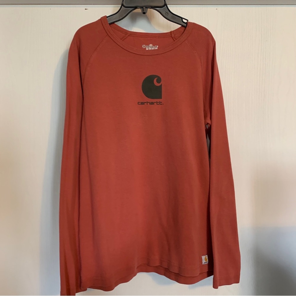 Carhartt For Women Size Large Crew Neck Long Sleeve Pull Over Shirt